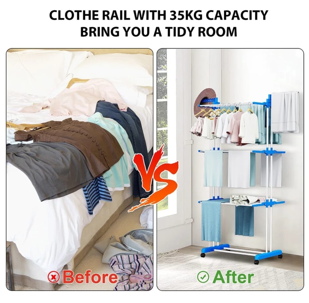 Miniatura 6 de Tendedero portátil Multifuncional azul